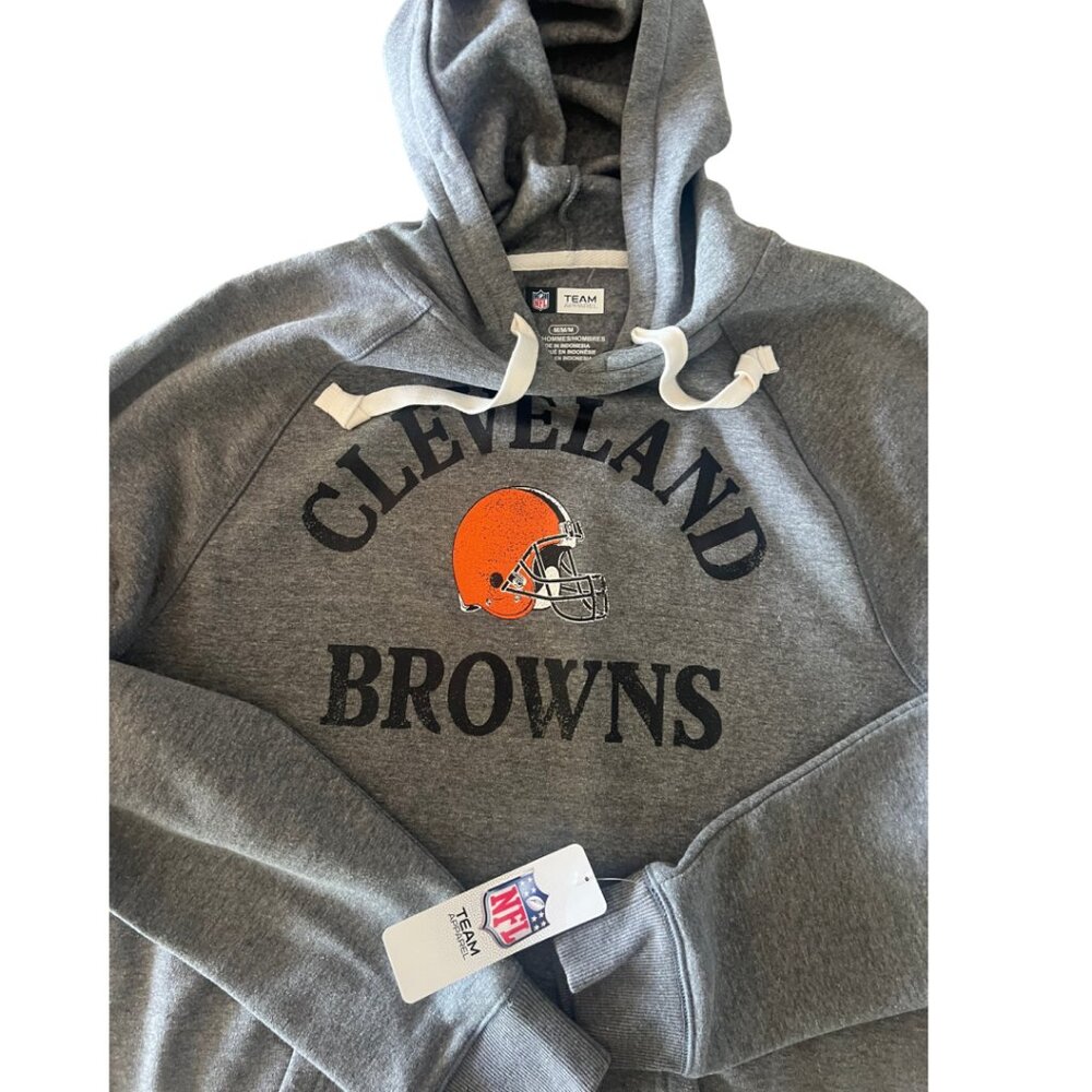 NWT Ultra Game NFL Cleveland Browns Hoodie Mens Medium Heather Gray Pullover